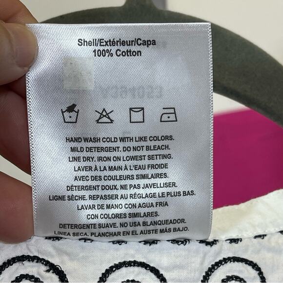 Fit 4U, Lightweight Embroidered Tunic Top, Drawstring Waist. Size Large. - Picture 5 of 6